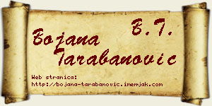Bojana Tarabanović vizit kartica